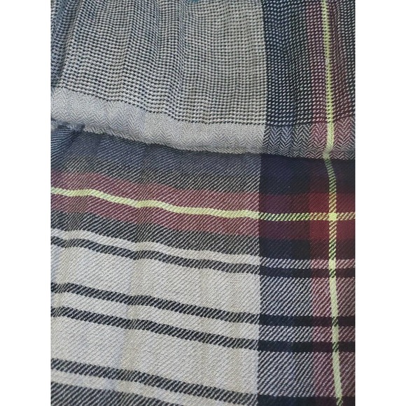 Shiraleah Chicago Houndstooth Plaid Striped Fringe Knit Scarf Neckwarmer Wrap - Picture 2 of 7